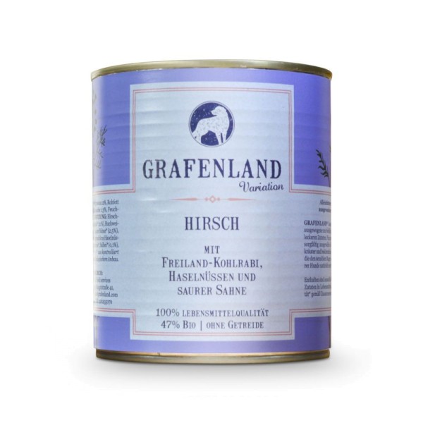 Grafenland Variation Hirsch mit Freiland-Kohlrabi, Haselnüssen und Buttermilch