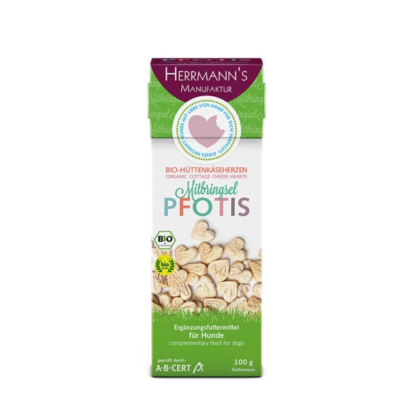 Herrmanns Pfotis Bio-Hüttenkäseherzen 100g