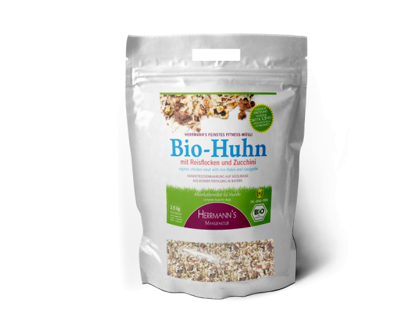 Herrmanns Fitnessmüsli Bio-Huhn mit Reis