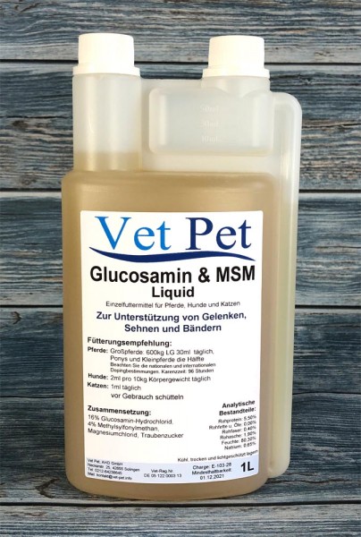 Vet Pet Glucosamin &amp; MSM Liquid