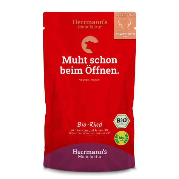 Herrmanns Bio Rind mit Karotten, Amaranth und Sellerie