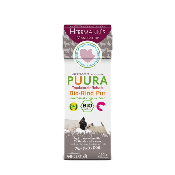 Herrmanns Puura Bio-Rind Trockenfleisch Pur