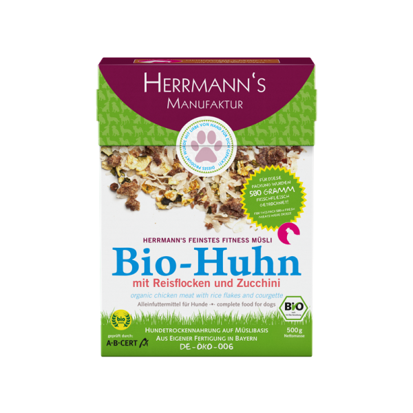 Herrmanns Fitnessmüsli Bio-Huhn mit Reis