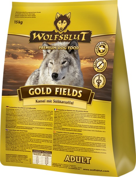 Wolfsblut Gold Fields mit Kamel und Süßkartoffel 15kg