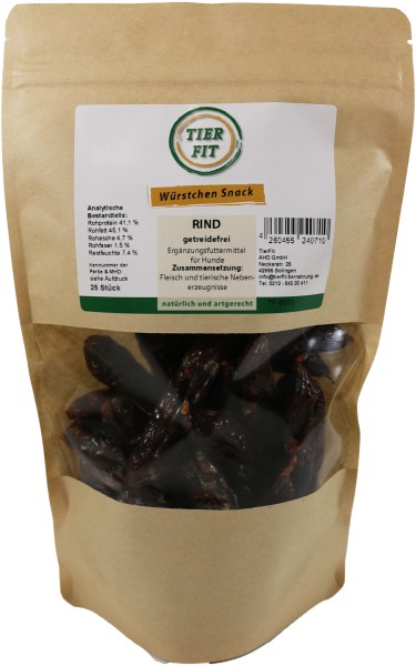 TierFit Würstchen Snack Rind 25 Stück
