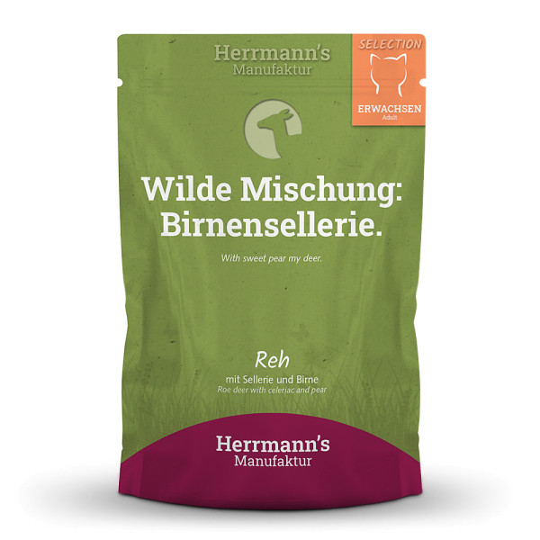 Herrmanns Reh mit Sellerie und Birne für die Katze