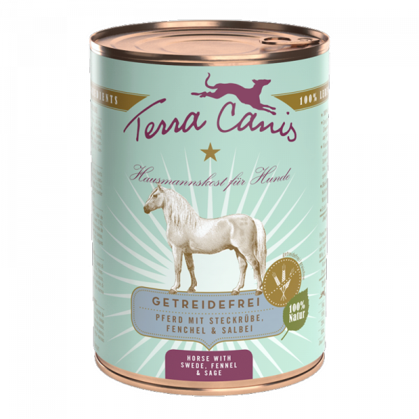 Terra Canis Menü getreidefrei Pferd mit Steckrübe, Fenchel & Salbei