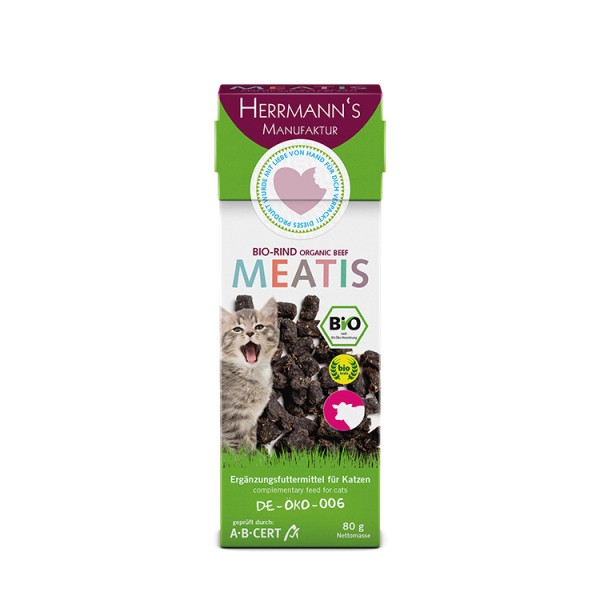 Herrmanns Katze Meatis Bio-Rind 80g
