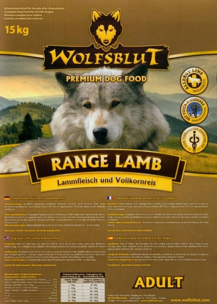 Wolfsblut Range Lamb 15kg