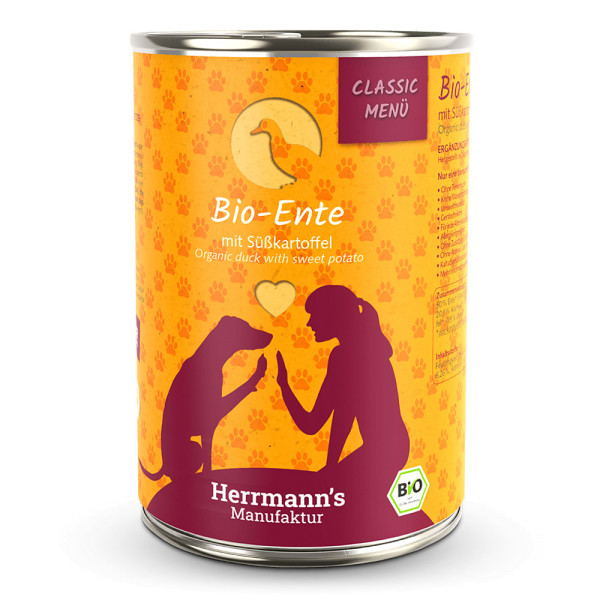 Herrmanns Bio-Ente mit Süßkartoffeln