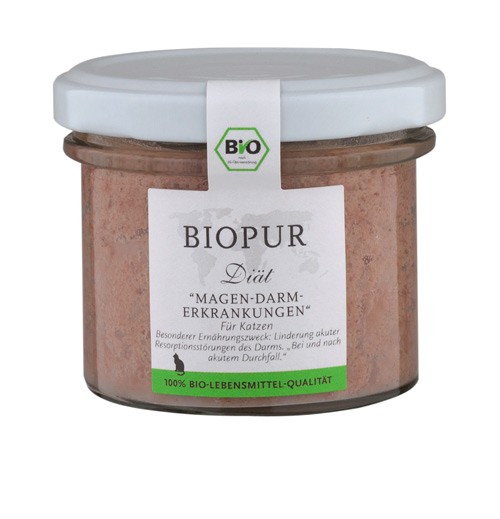 BIOPUR Katzen-Diät Magen-Darm Erkrankungen 100g Glas