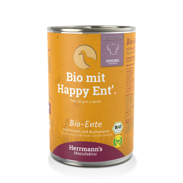 Herrmanns Bio Ente mit Fenchel und Buchweizen