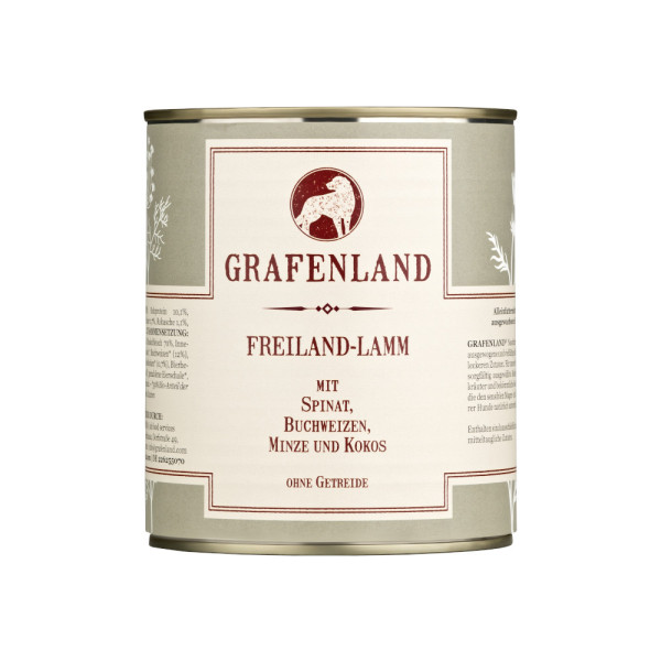 Grafenland Variation Freiland Lamm mit Spinat, Buchweizen, Minze und Kokos